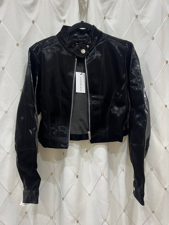WeWoreWhat Jackets & Blazers - WeWoreWhat Cropped Motto Women's Jacket